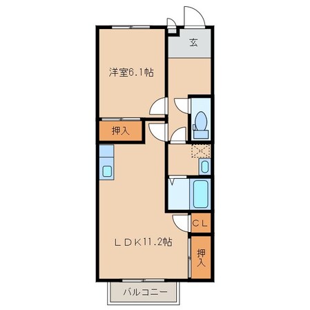 メゾンドフルールの物件間取画像